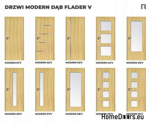 DRZWI WEWNĘTRZNE MODERN 01V DĄB FLADER 70