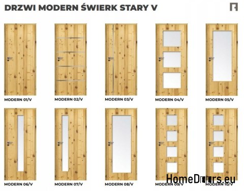 DRZWI WEWNĘTRZNE MODERN 01V ŚWIERK STARY 70 DRZWI WEWNĘTRZNE MODERN 01V ŚWIERK STARY 70