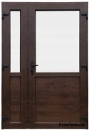 PORTES EXTÉRIEURES PVC NOYER 160x210 DOUBLE VANTAIL