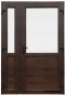 PORTES EXTÉRIEURES PVC NOYER 180x210 DOUBLE VANTAIL