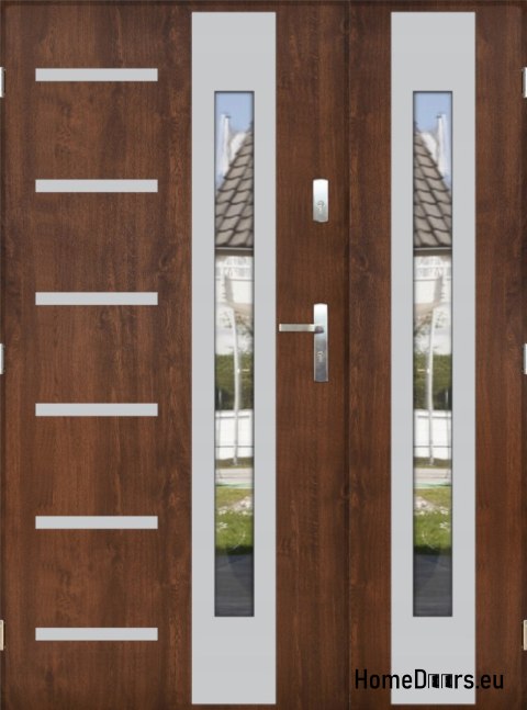 Porte à deux vantaux avec miroir épaisseur 72 mm 130 L