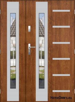 Porte à deux vantaux avec miroir épaisseur 72 mm 130 P