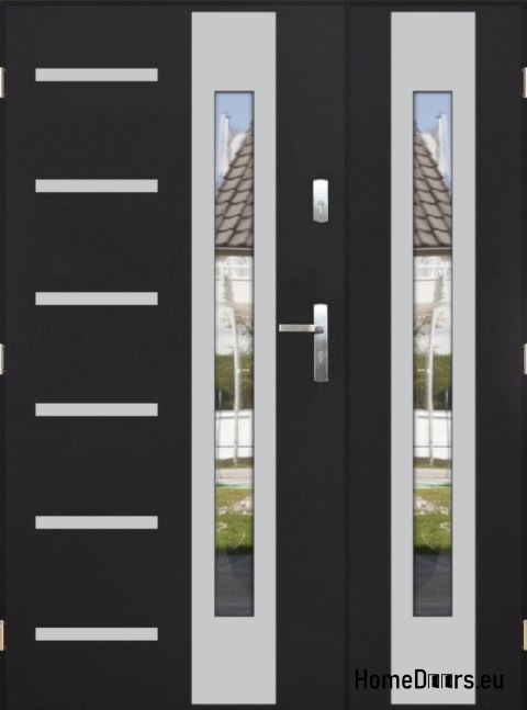 Porte à deux vantaux avec miroir épaisseur 72 mm 160 L