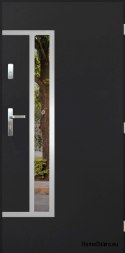 Porte extérieure avec rétroviseur W-8 INOX 70/80/90/100