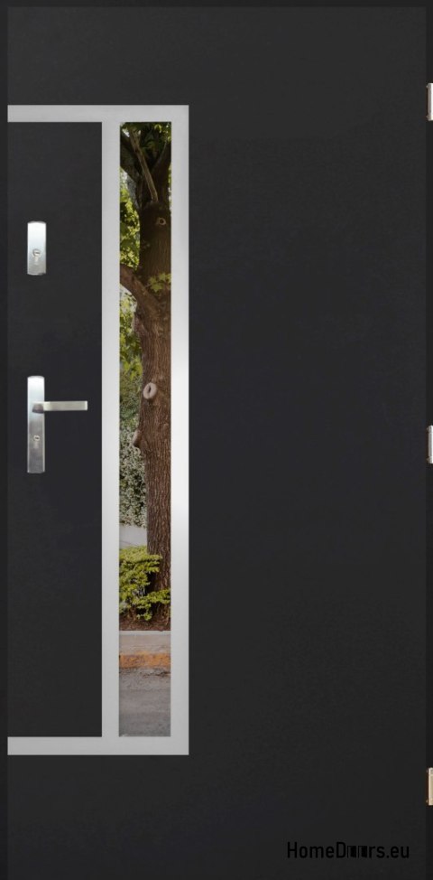 Porte extérieure avec rétroviseur W-8 INOX 70/80/90/100 Porte extérieure avec rétroviseur W-8 INOX 70/80/90/100