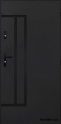 Porte extérieure pleine A-8 NOIR 70/80/90/100