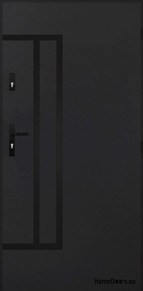 Porte extérieure pleine A-8 NOIR 70/80/90/100 Porte extérieure pleine A-8 NOIR 70/80/90/100