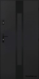 Porte extérieure pleine A-11 NOIR 70/80/90/100