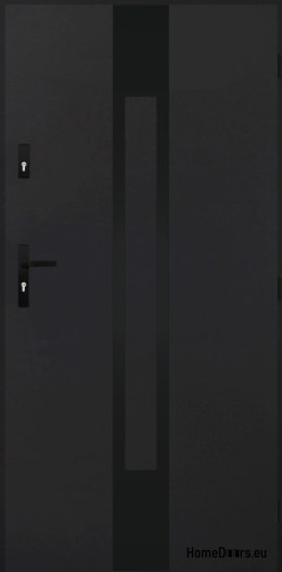 Porte extérieure pleine A-11 NOIR 70/80/90/100