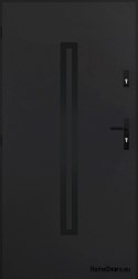 Porte extérieure pleine A-12 NOIR 70/80/90/100