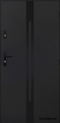 Porte extérieure pleine A-13 NOIR 70/80/90/100