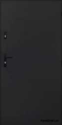 Portes extérieures pleines NOIR MAT 70/80/90/100