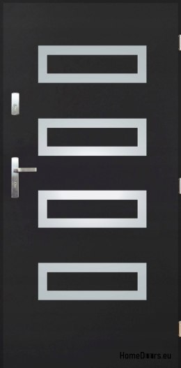 Porte extérieure pleine A-6 INOX 70/80/90/100