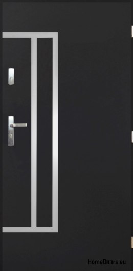 Portes extérieures pleines A-8 INOX 70/80/90/100