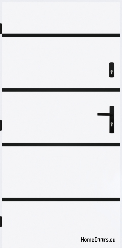 Porte extérieure pleine A-1 NOIR 70/80/90/100 Porte extérieure pleine A-1 NOIR 70/80/90/100
