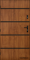 Porte extérieure pleine A-1 NOIR 70/80/90/100