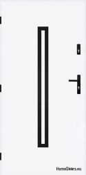 Porte extérieure pleine A-12 NOIR 70/80/90/100