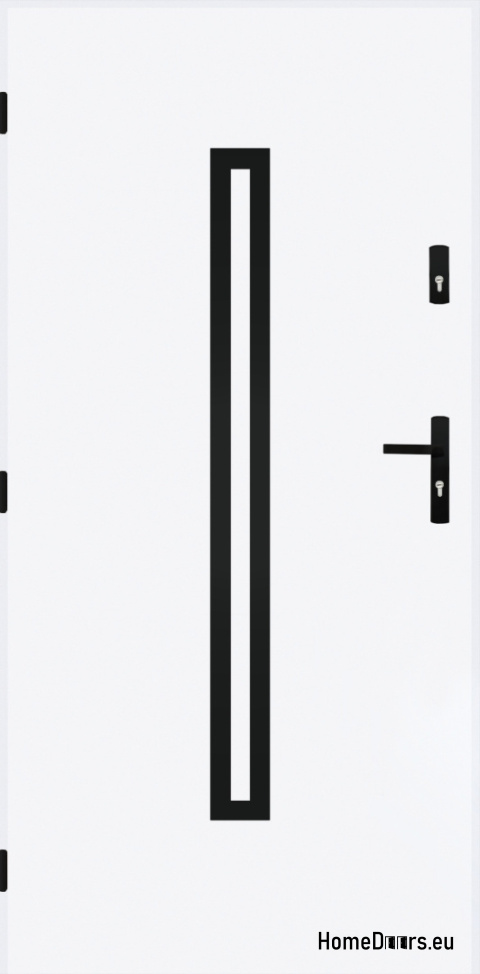 Porte extérieure pleine A-12 NOIR 70/80/90/100 Porte extérieure pleine A-12 NOIR 70/80/90/100