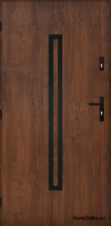 Porte extérieure pleine A-12 NOIR 70/80/90/100