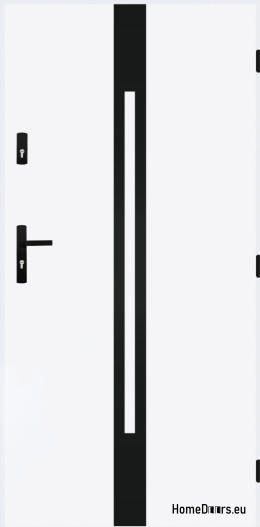 Porte extérieure pleine A-13 NOIR 70/80/90/100