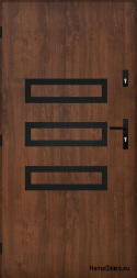 Porte extérieure pleine A-4 NOIR 70/80/90/100