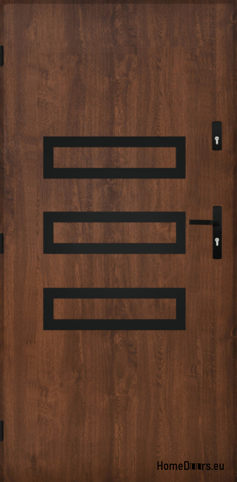 Porte extérieure pleine A-4 NOIR 70/80/90/100 Porte extérieure pleine A-4 NOIR 70/80/90/100