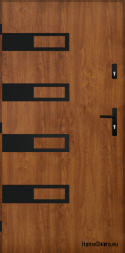 Porte extérieure pleine A-5 NOIR 70/80/90/100