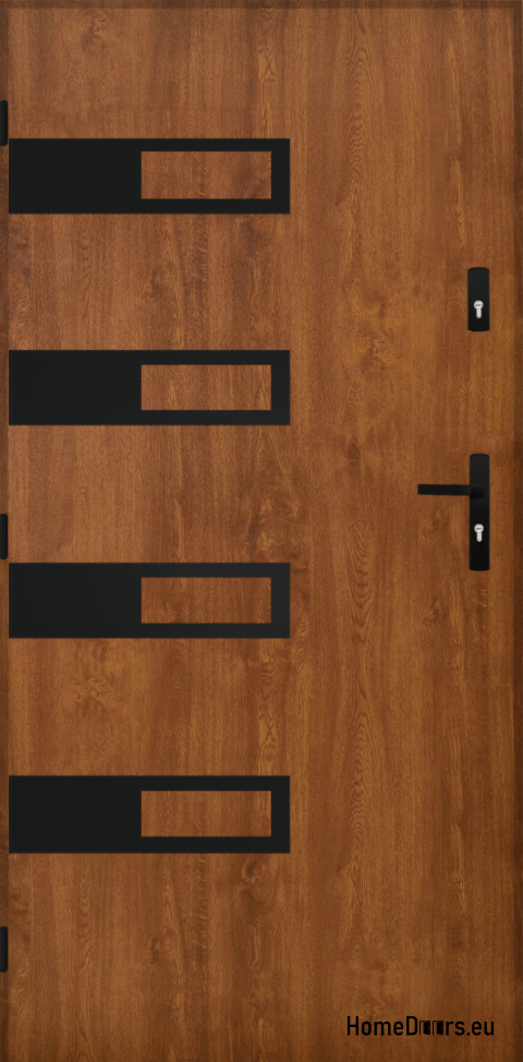 Porte extérieure pleine A-5 NOIR 70/80/90/100 Porte extérieure pleine A-5 NOIR 70/80/90/100