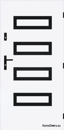 Porte extérieure pleine A-6 NOIR 70/80/90/100