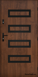 Porte extérieure pleine A-6 NOIR 70/80/90/100