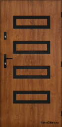Porte extérieure pleine A-6 NOIR 70/80/90/100