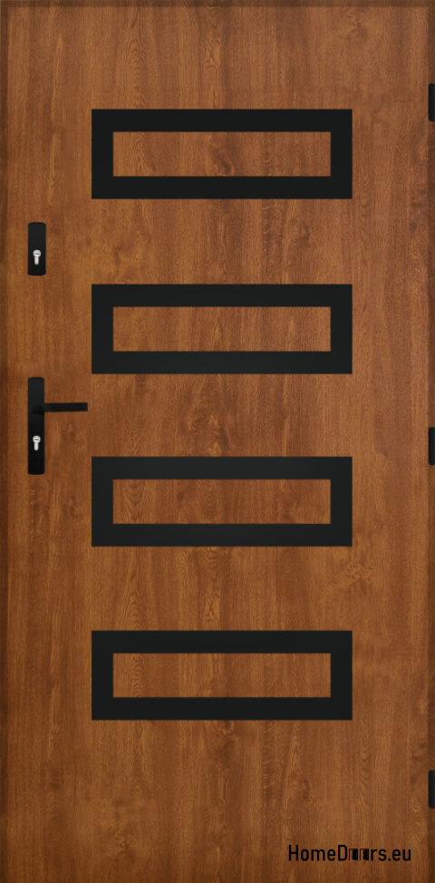 Porte extérieure pleine A-6 NOIR 70/80/90/100 Porte extérieure pleine A-6 NOIR 70/80/90/100