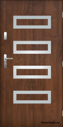 Porte extérieure pleine A-6 INOX 70/80/90/100