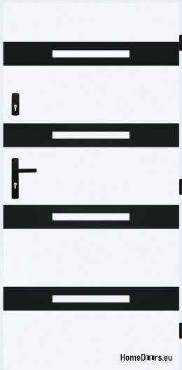 Porte extérieure pleine A-7 NOIR 70/80/90/100