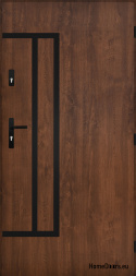 Porte extérieure pleine A-8 NOIR 70/80/90/100