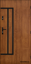 Porte extérieure pleine A-8 NOIR 70/80/90/100