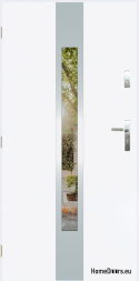 Porte extérieure avec miroir W-11 INOX 70/80/90/100