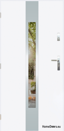 Porte extérieure avec miroir W-11 INOX 70/80/90/100