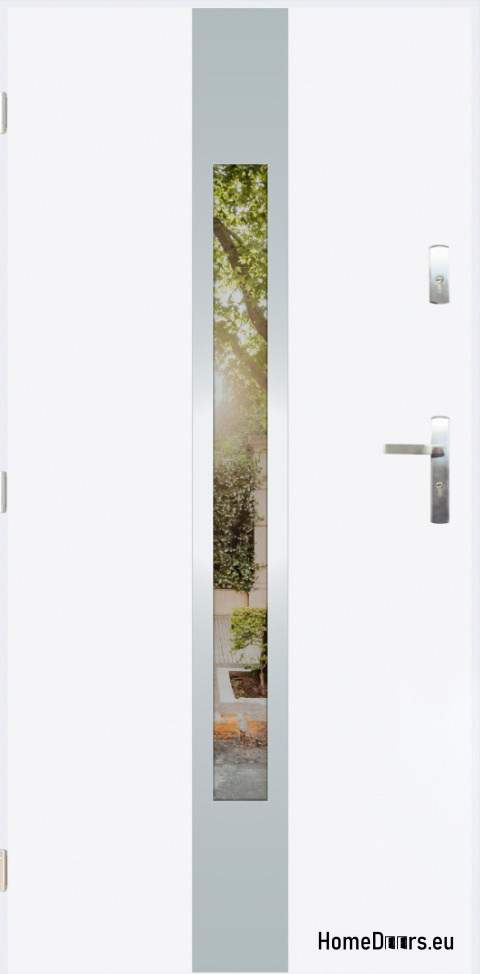 Porte extérieure avec miroir W-11 INOX 70/80/90/100 Porte extérieure avec miroir W-11 INOX 70/80/90/100