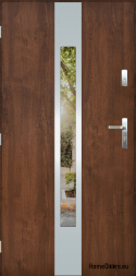 Porte extérieure avec miroir W-11 INOX 70/80/90/100