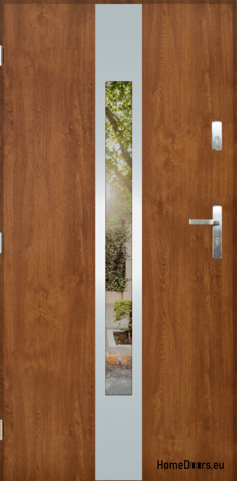 Porte extérieure avec miroir W-11 INOX 70/80/90/100 Porte extérieure avec miroir W-11 INOX 70/80/90/100