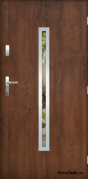 Porte extérieure avec miroir W-12 INOX 70/80/90/100