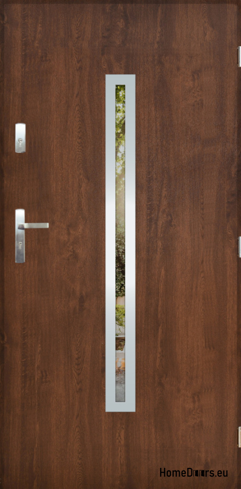 Porte extérieure avec miroir W-12 INOX 70/80/90/100 Porte extérieure avec miroir W-12 INOX 70/80/90/100
