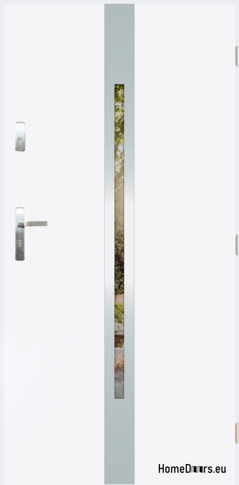 Porte extérieure avec miroir W-13 INOX 70/80/90/100 Porte extérieure avec miroir W-13 INOX 70/80/90/100