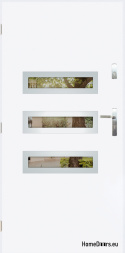 Porte extérieure avec rétroviseur W-4 INOX 70/80/90/100