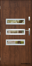 Porte extérieure avec rétroviseur W-4 INOX 70/80/90/100