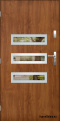 Porte extérieure avec rétroviseur W-4 INOX 70/80/90/100