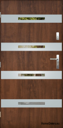 Porte extérieure avec rétroviseur W-7 INOX 70/80/90/100