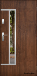 Porte extérieure avec rétroviseur W-8 INOX 70/80/90/100