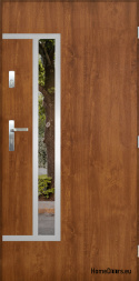 Porte extérieure avec rétroviseur W-8 INOX 70/80/90/100